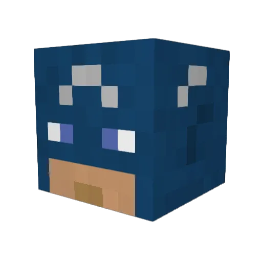 Clownings Minecraft avatar head, 3D render