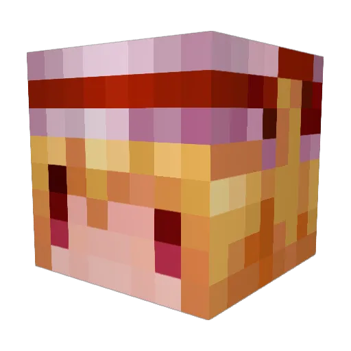 Clownpiece922 Minecraft avatar head, 3D render