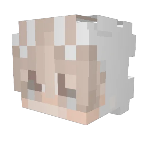 Clownspiess Minecraft avatar head, 3D render