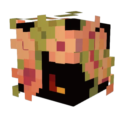 ClownyOransh Minecraft avatar head, 3D render