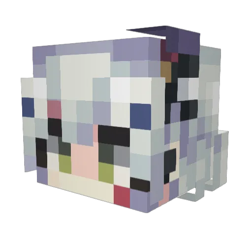 Cloxier Minecraft avatar head, 3D render