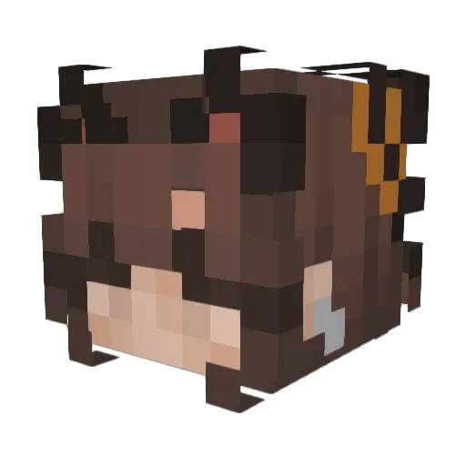 Clqnc Minecraft avatar head, 3D render