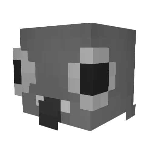 Clqutch Minecraft avatar head, 3D render
