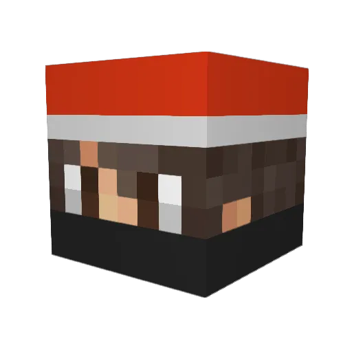 Club197 Minecraft avatar head, 3D render