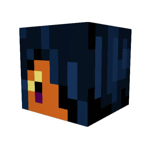 ClubAragon Minecraft avatar head, 3D render