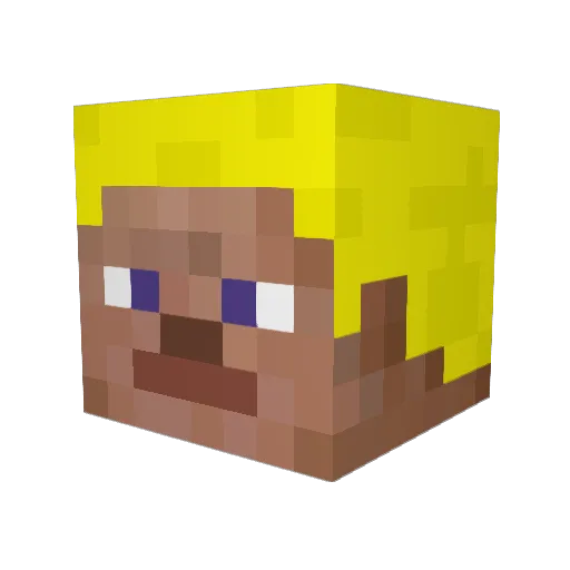 ClubG Minecraft avatar head, 3D render