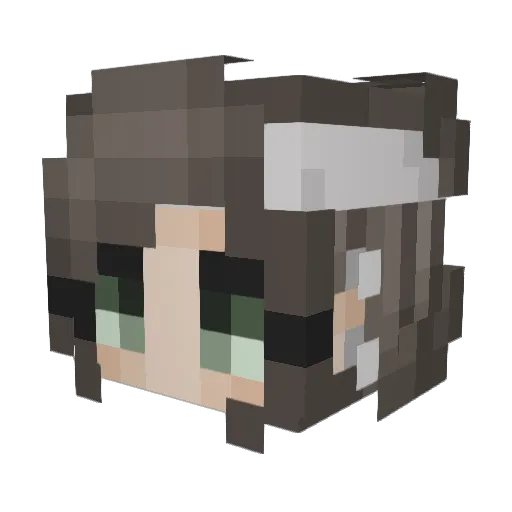 ClubLava Minecraft avatar head, 3D render
