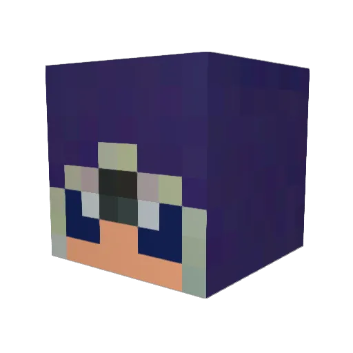 Cluberer04 Minecraft avatar head, 3D render