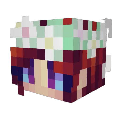 ClubsDeuce Minecraft avatar head, 3D render