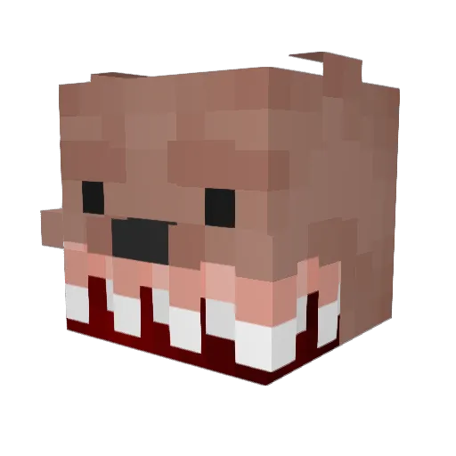 Clubsworth Minecraft avatar head, 3D render