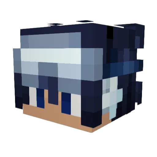 Cluchly_ Minecraft avatar head, 3D render