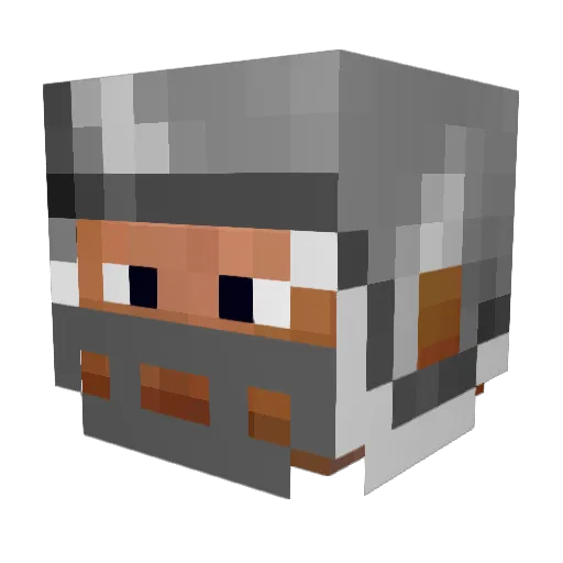 Cluckb5 Minecraft avatar head, 3D render