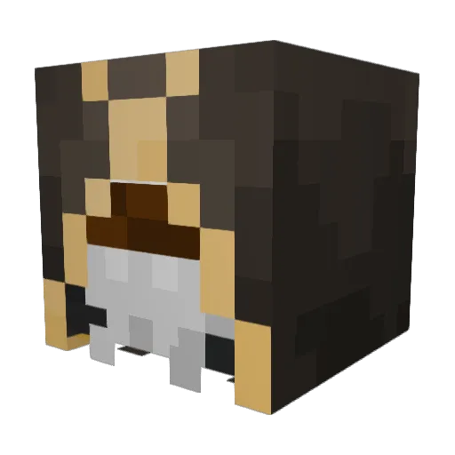 Cluecumber Minecraft avatar head, 3D render