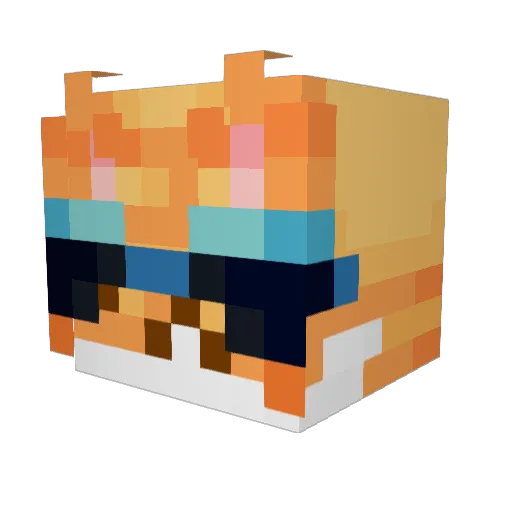 Clueless9 Minecraft avatar head, 3D render