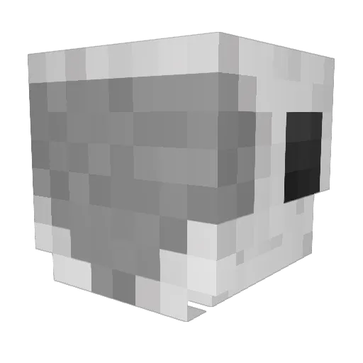 CluelessNewbie Minecraft avatar head, 3D render