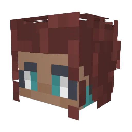 CluelessOpal Minecraft avatar head, 3D render