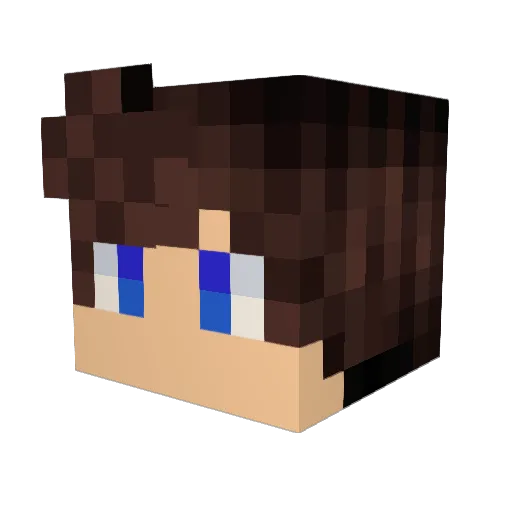 ClumeXX Minecraft avatar head, 3D render