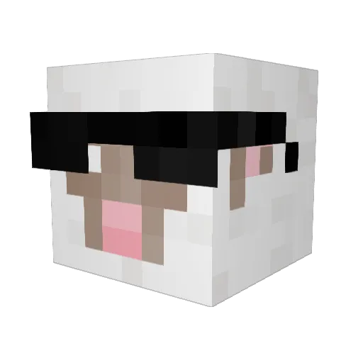 ClumsySheep01 Minecraft avatar head, 3D render