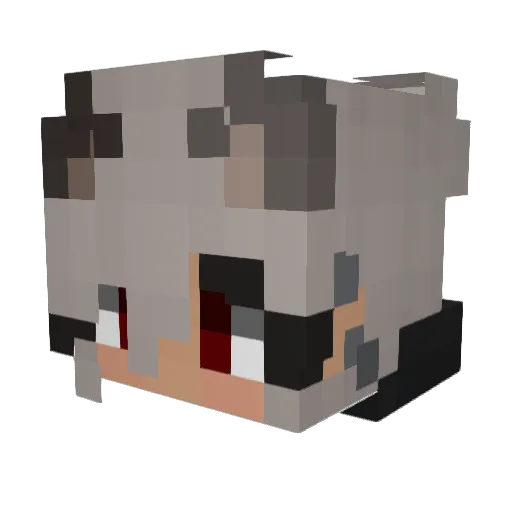 ClumsySteph Minecraft avatar head, 3D render