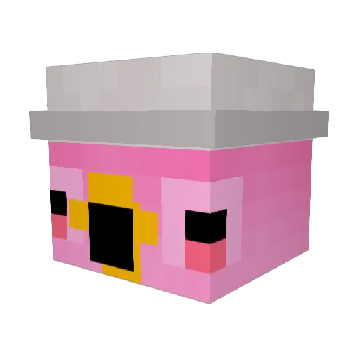 Clumsyamingo_002 Minecraft avatar head, 3D render