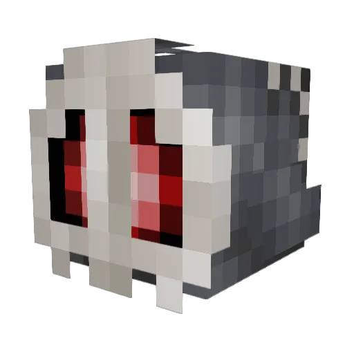 Clunositey Minecraft avatar head, 3D render