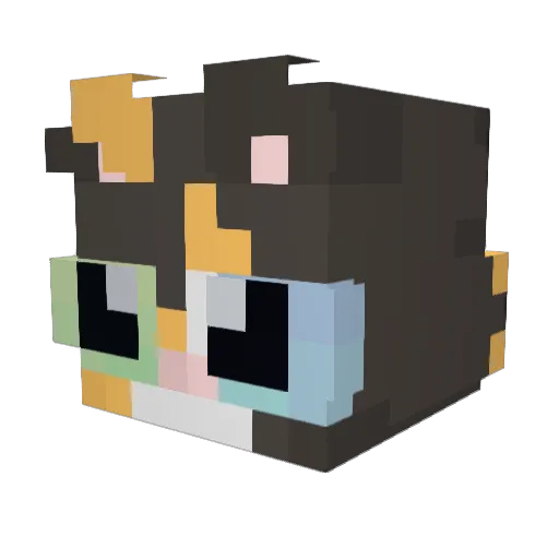 Clunstin Minecraft avatar head, 3D render