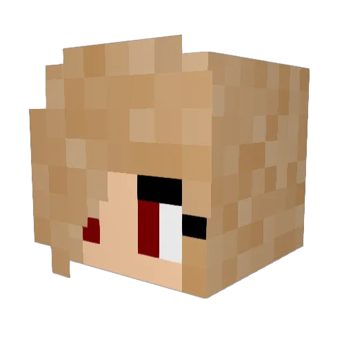 Clupzy Minecraft avatar head, 3D render