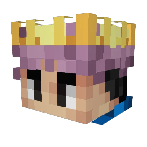 Clures Minecraft avatar head, 3D render