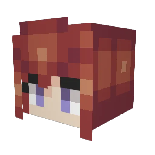 Cluskey7 Minecraft avatar head, 3D render