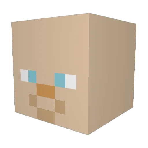 Clutch28 Minecraft avatar head, 3D render