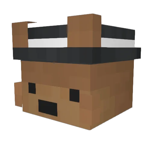 ClutchMyAce Minecraft avatar head, 3D render