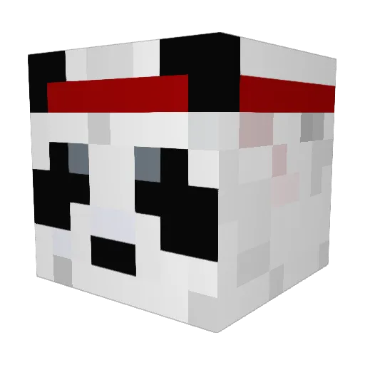 ClutchPanda Minecraft avatar head, 3D render