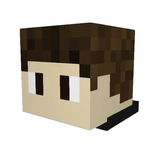 ClutchWaffles Minecraft avatar head, 3D render