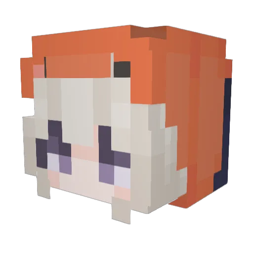 Clutchaax Minecraft avatar head, 3D render