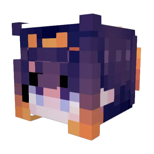 ClutcheX Minecraft avatar head, 3D render