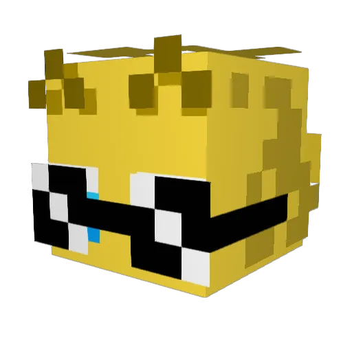 Clutchmax Minecraft avatar head, 3D render