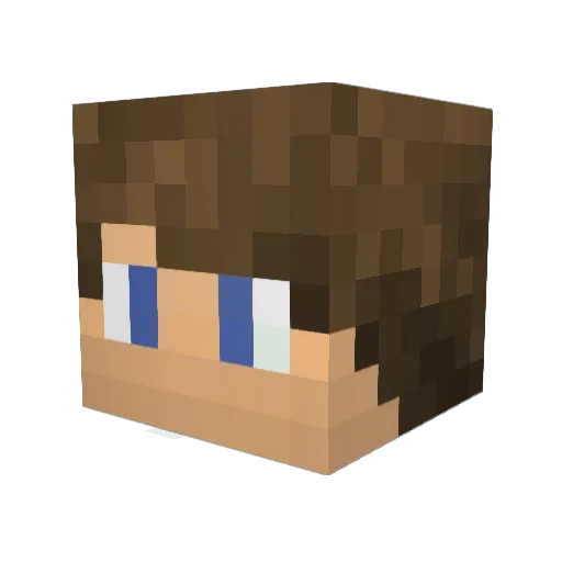 ClutshGG Minecraft avatar head, 3D render