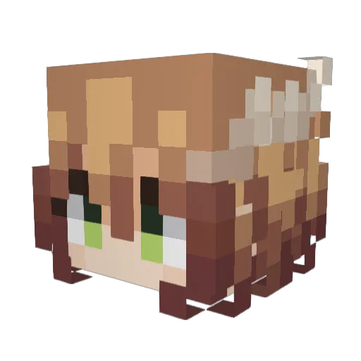 Clxay Minecraft avatar head, 3D render