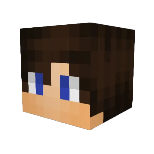 Clxwless Minecraft avatar head, 3D render
