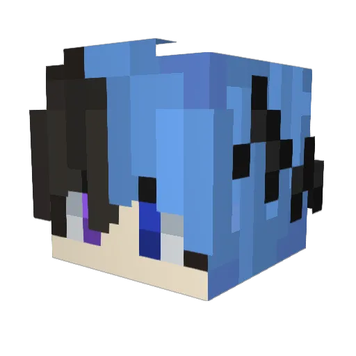 Clxzd Minecraft avatar head, 3D render
