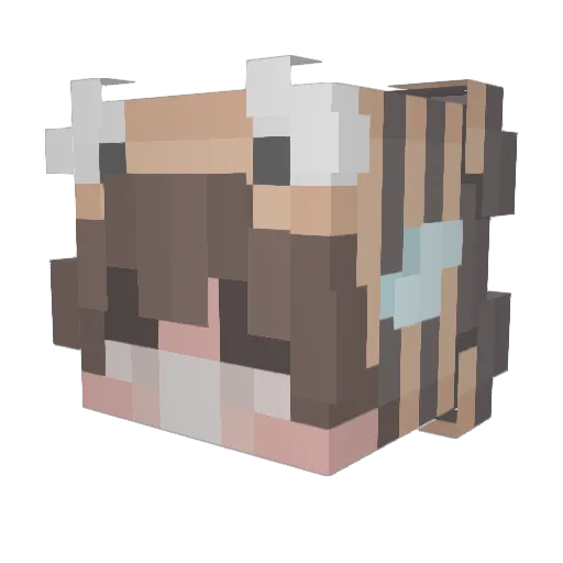 Clyde06 Minecraft avatar head, 3D render