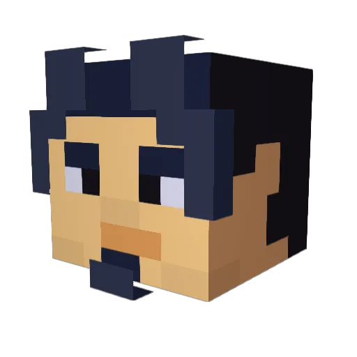 ClydeWillpower Minecraft avatar head, 3D render