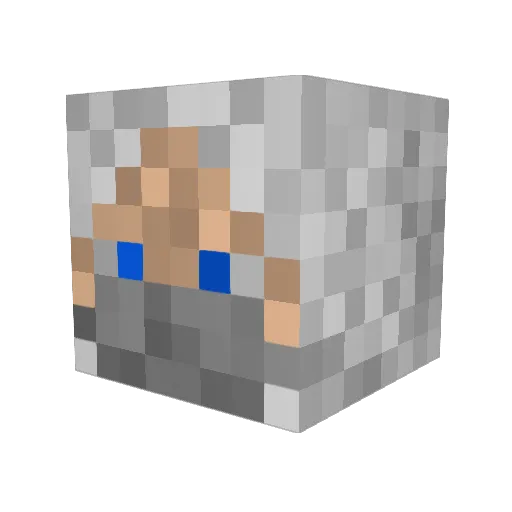 Clydelittle Minecraft avatar head, 3D render