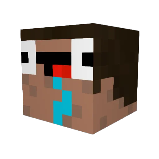 ClydesMama Minecraft avatar head, 3D render