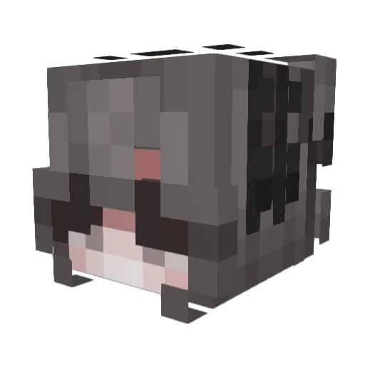 Clylah Minecraft avatar head, 3D render