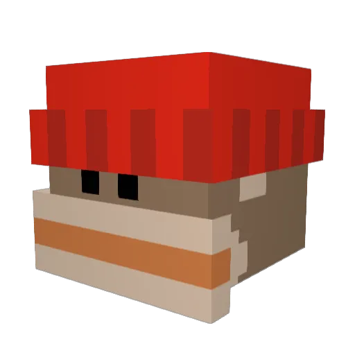 Clym1 Minecraft avatar head, 3D render