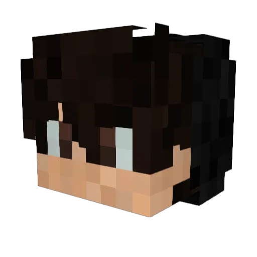 Clymin Minecraft avatar head, 3D render