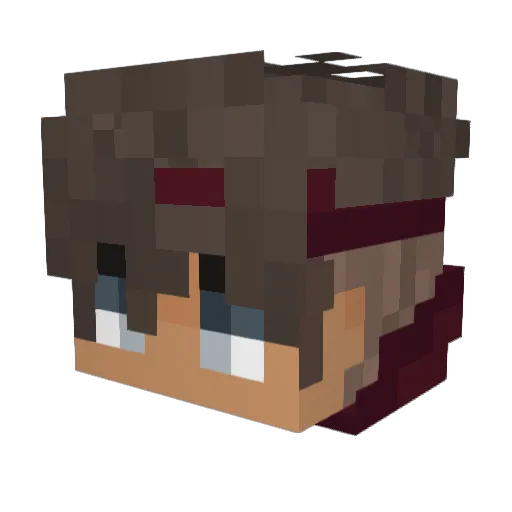 Clype Minecraft avatar head, 3D render