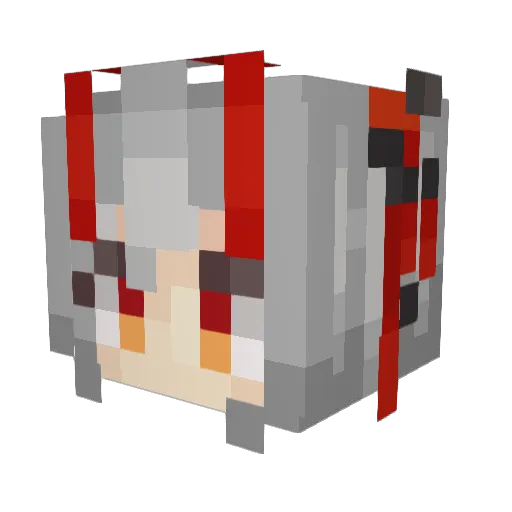 Clypho Minecraft avatar head, 3D render