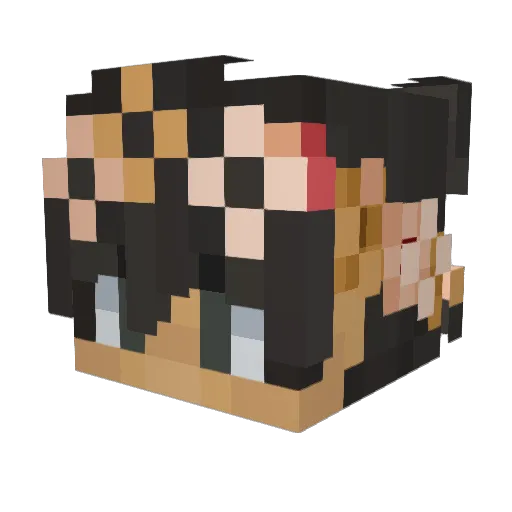 Clyth13 Minecraft avatar head, 3D render